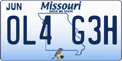 MO license plate OL4G3H