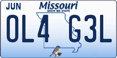 MO license plate OL4G3L