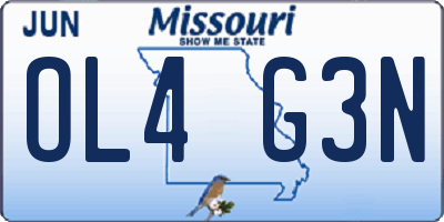 MO license plate OL4G3N