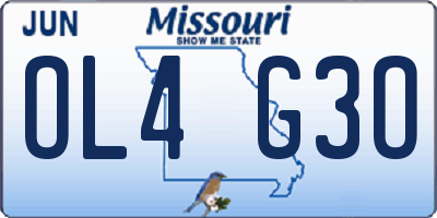MO license plate OL4G3O