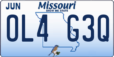 MO license plate OL4G3Q