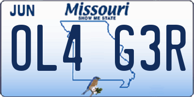 MO license plate OL4G3R