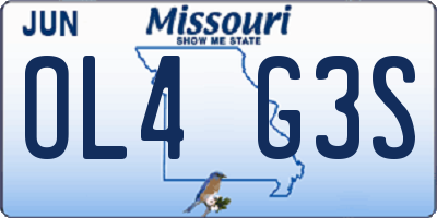 MO license plate OL4G3S