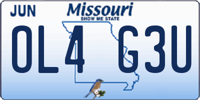 MO license plate OL4G3U