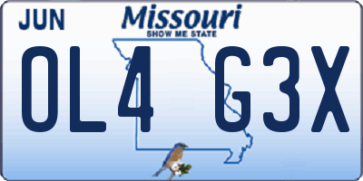 MO license plate OL4G3X