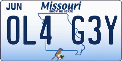 MO license plate OL4G3Y