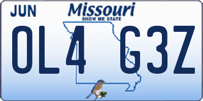 MO license plate OL4G3Z