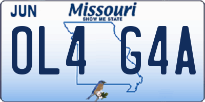MO license plate OL4G4A