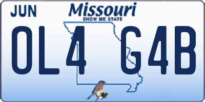 MO license plate OL4G4B