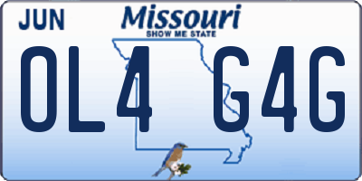 MO license plate OL4G4G