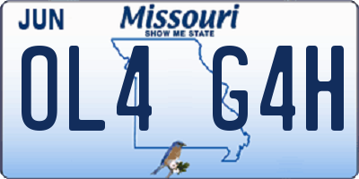 MO license plate OL4G4H