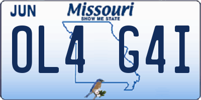 MO license plate OL4G4I