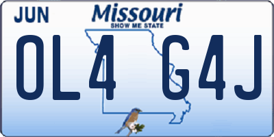 MO license plate OL4G4J