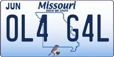 MO license plate OL4G4L