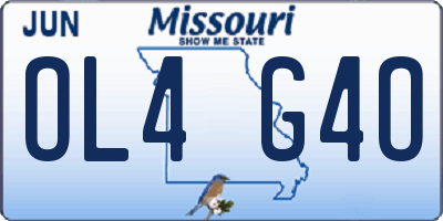 MO license plate OL4G4O