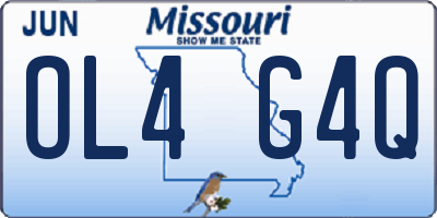MO license plate OL4G4Q
