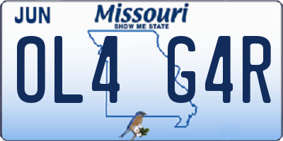 MO license plate OL4G4R