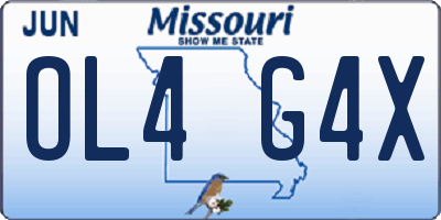MO license plate OL4G4X