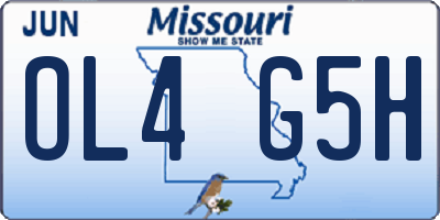 MO license plate OL4G5H