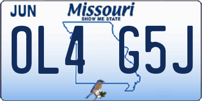 MO license plate OL4G5J
