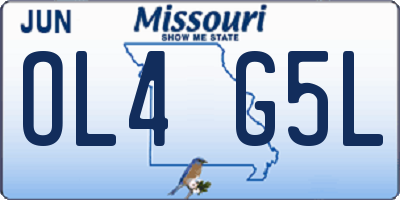 MO license plate OL4G5L