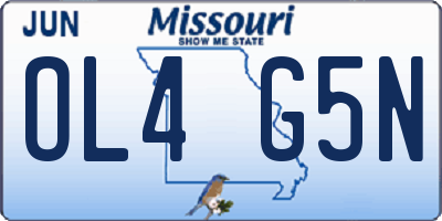 MO license plate OL4G5N