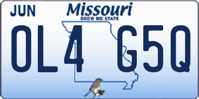 MO license plate OL4G5Q