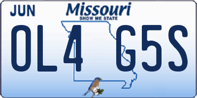 MO license plate OL4G5S