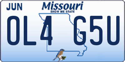 MO license plate OL4G5U