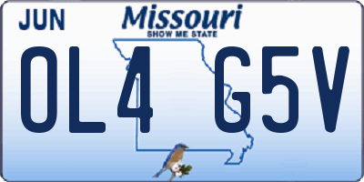 MO license plate OL4G5V