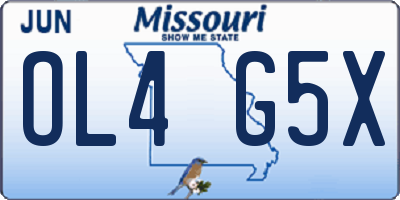 MO license plate OL4G5X