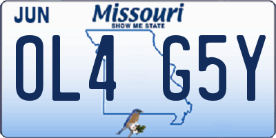 MO license plate OL4G5Y