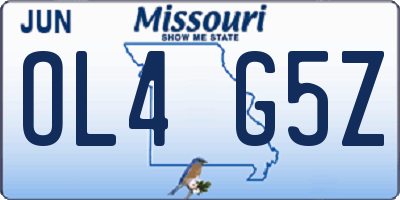 MO license plate OL4G5Z