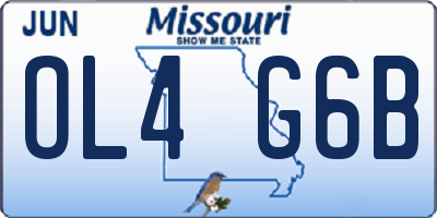 MO license plate OL4G6B