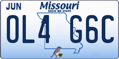 MO license plate OL4G6C