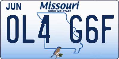 MO license plate OL4G6F
