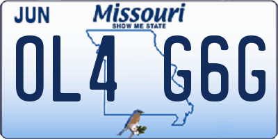 MO license plate OL4G6G