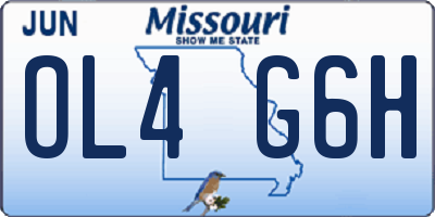 MO license plate OL4G6H