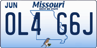 MO license plate OL4G6J