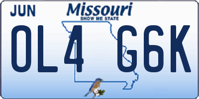 MO license plate OL4G6K