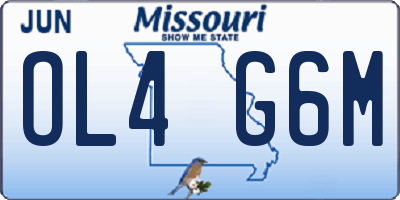 MO license plate OL4G6M