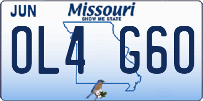 MO license plate OL4G6O