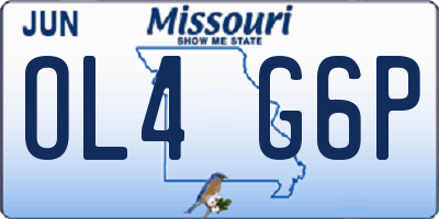 MO license plate OL4G6P