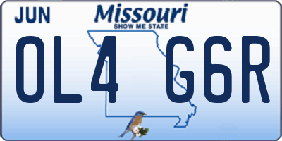 MO license plate OL4G6R
