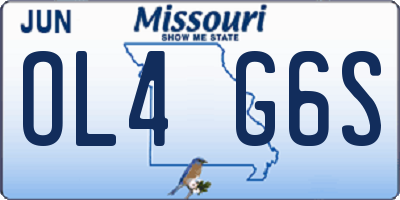 MO license plate OL4G6S