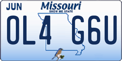 MO license plate OL4G6U