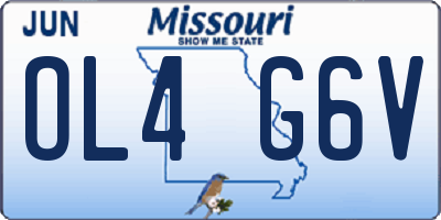 MO license plate OL4G6V