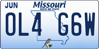 MO license plate OL4G6W