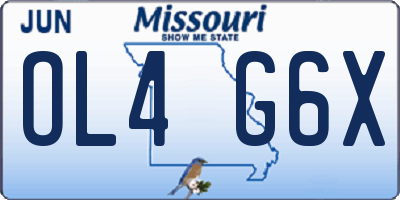 MO license plate OL4G6X