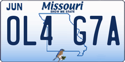 MO license plate OL4G7A